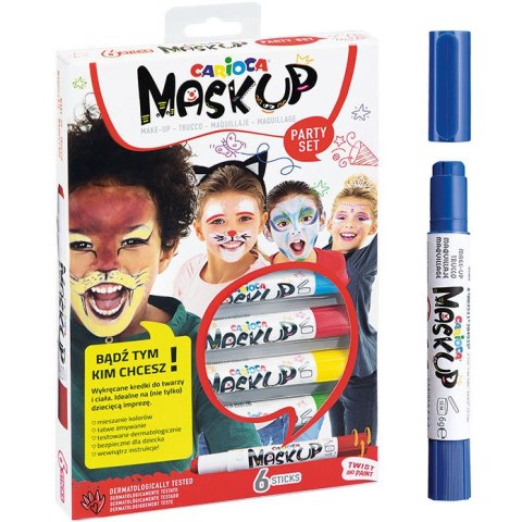 Kredki do twarzy CARIOCA MaskUP 6 kol. 170-2508 Kredki do twarzy CARIOCA MaskUP 6 kol. 170-2508