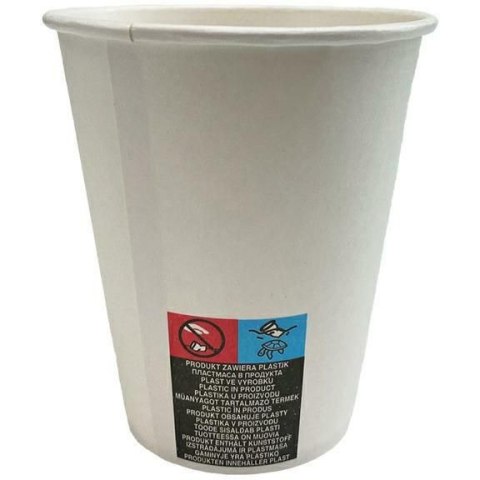 Kubek papierowy biały 300ml/12oz (max350ml) (50szt) GM120OZCARB śr.90mm THINK`N GREEN Kubek papierowy biały 300ml/12oz (max350ml) (50szt) GM120OZCARB śr.90mm THINK`N GREEN