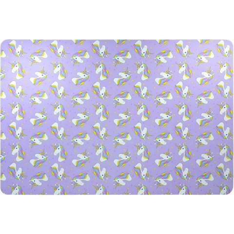 Podkładka na biurko do prac plastycznych 38x56cm A3 wzór Jednorożce PSN-A3-05 BIURFOL Podkładka na biurko do prac plastycznych 38x56cm A3 wzór Jednorożce PSN-A3-05 BIURFOL