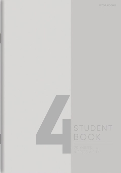Zeszyt A5 80k kratka 4 przedmioty STUDENT BOOK 400181906 TOP 2000 Zeszyt A5 80k kratka 4 przedmioty STUDENT BOOK 400181906 TOP 2000