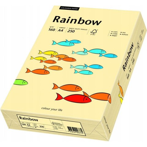 Papier ksero A4 160g RAINBOW R06 kość słoniowa/chamois 250ark 88042283 Papier ksero A4 160g RAINBOW R06 kość słoniowa/chamois 250ark 88042283