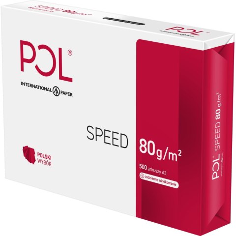 Papier ksero A3 80g POLSPEED ( 5 ryz) klasa białości CIE153 Papier ksero A3 80g POLSPEED ( 5 ryz) klasa białości CIE153