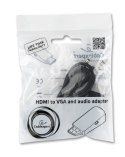 Adapter HDMI-A(M)->VGA(F)+Audio