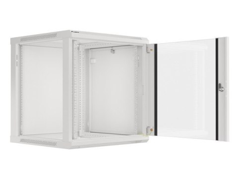 Szafa instalacyjna wisząca 19 cali 12U 600X600mm szara (drzwi szklane)
