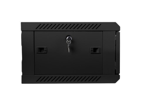 Szafa instalacyjna wisząca 19 cali 4U 600X450mm czarna (drzwi szklane) Szafa instalacyjna wisząca 19 cali 4U 600X450mm czarna (drzwi szklane)