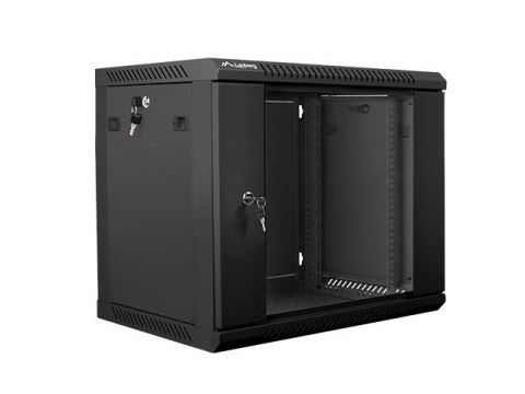 Szafa instalacyjna wisząca 19'' 9U 600X450mm czarna (drzwi szklane) Szafa instalacyjna wisząca 19'' 9U 600X450mm czarna (drzwi szklane)