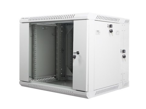 Szafa instalacyjna wisząca dwusekcyjna 19 9U 600X600mm szara Szafa instalacyjna wisząca dwusekcyjna 19 9U 600X600mm szara