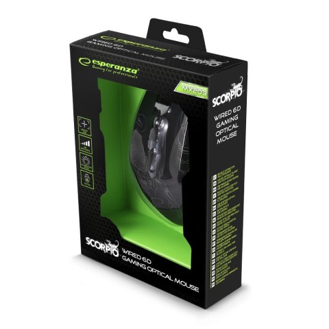 MYSZKA PRZEWODOWA DLA GRACZY 6D OPTYCZNA USB MX203 SCORPIO NIEBIESKA MYSZKA PRZEWODOWA DLA GRACZY 6D OPTYCZNA USB MX203 SCORPIO NIEBIESKA