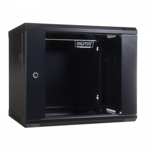 Szafa wisząca jednosekcyjna 19" 9U 501/600/450mm, drzwi szklane, czarna (RAL 9004) Szafa wisząca jednosekcyjna 19" 9U 501/600/450mm, drzwi szklane, czarna (RAL 9004)