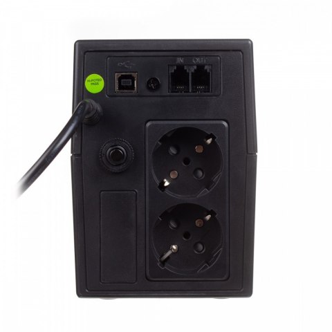 Zasilacz awaryjny UPS Line-Ineractive LCD, 800VA/480W, 1x12V/9Ah, AVR, 2xSCHUKO, USB, RJ11 Zasilacz awaryjny UPS Line-Ineractive LCD, 800VA/480W, 1x12V/9Ah, AVR, 2xSCHUKO, USB, RJ11