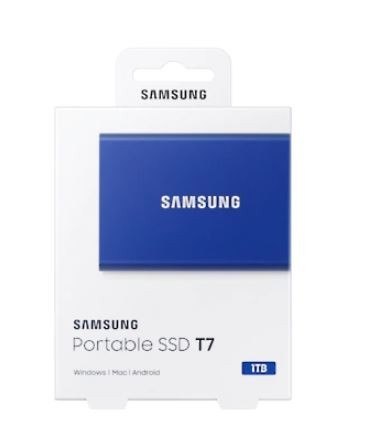Dysk SSD Portable T7 1TB USB 3.2 GEN.2 BLUE Dysk SSD Portable T7 1TB USB 3.2 GEN.2 BLUE