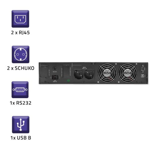Zasilacz awaryjny UPS RACK | 2kVA | 1600W | LCD Zasilacz awaryjny UPS RACK | 2kVA | 1600W | LCD