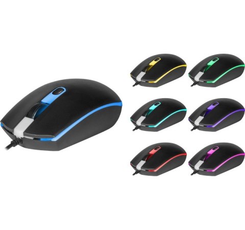 Mysz gamingowa DOT MB-986 optyczna 7 kolorów 1000dpi 4P Mysz gamingowa DOT MB-986 optyczna 7 kolorów 1000dpi 4P