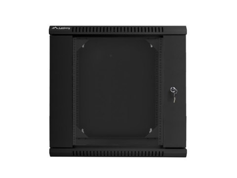 Szafa instalacyjna wisząca dwusekcyjna 19'' 12U 600X600mm czarna Szafa instalacyjna wisząca dwusekcyjna 19'' 12U 600X600mm czarna