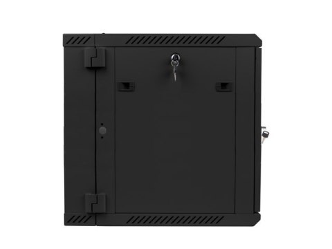 Szafa instalacyjna wisząca dwusekcyjna 19'' 12U 600X600mm czarna Szafa instalacyjna wisząca dwusekcyjna 19'' 12U 600X600mm czarna