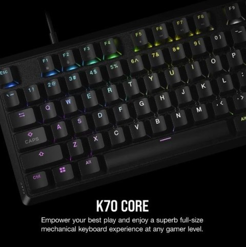 Klawiatura mechaniczna K70 Core RGB czarna Klawiatura mechaniczna K70 Core RGB czarna