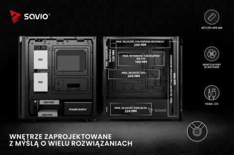 Obudowa komputerowa Shadow X2 Mesh/Glass Obudowa komputerowa Shadow X2 Mesh/Glass