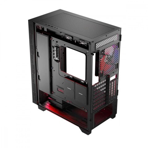 Obudowa komputerowa Siroco ARGB Flow Midi USB 3.0x2+Type-C Czarna Obudowa komputerowa Siroco ARGB Flow Midi USB 3.0x2+Type-C Czarna