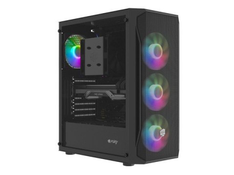 Obudowa Fury Shobo SH4F RGB Midi Tower z oknem Czarna Obudowa Fury Shobo SH4F RGB Midi Tower z oknem Czarna