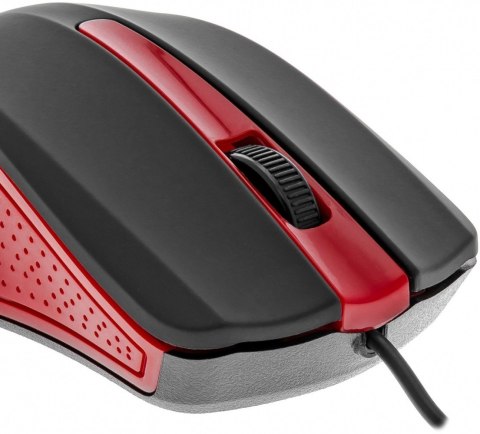 Mysz przewodowa USB 3 przyciski, gumowana powierzchnia Mysz przewodowa USB 3 przyciski, gumowana powierzchnia