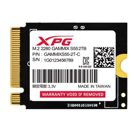 Dysk SSD XPG GAMMIX S55 2TB PCIe 4x4 5/3.2GB/s M2230 Dysk SSD XPG GAMMIX S55 2TB PCIe 4x4 5/3.2GB/s M2230
