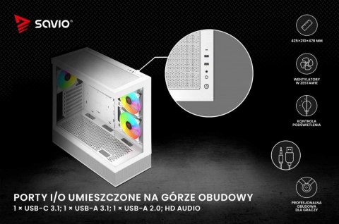 Obudowa komputerowa SIGMA X1 WHITE Obudowa komputerowa SIGMA X1 WHITE