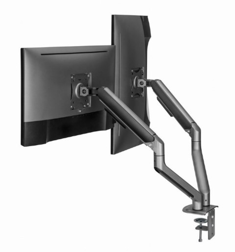 Ramię biurkowe na 2 monitory 17-32 cali 9kg szare Ramię biurkowe na 2 monitory 17-32 cali 9kg szare