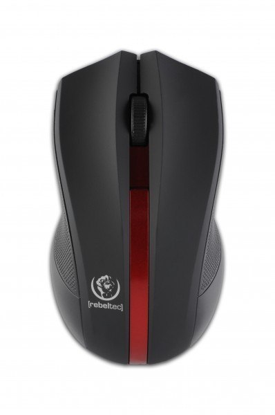 Bezprzewodowa mysz optyczna, GALAXY Black/red, powierzchnia gumowana Bezprzewodowa mysz optyczna, GALAXY Black/red, powierzchnia gumowana