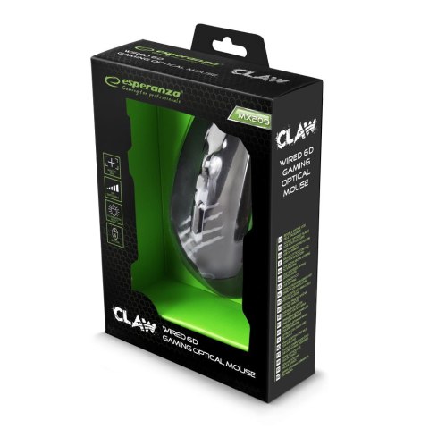MYSZKA PRZEWODOWA DLA GRACZY 6D OPTYCZNA USB MX209 CLAW ZIELONA MYSZKA PRZEWODOWA DLA GRACZY 6D OPTYCZNA USB MX209 CLAW ZIELONA