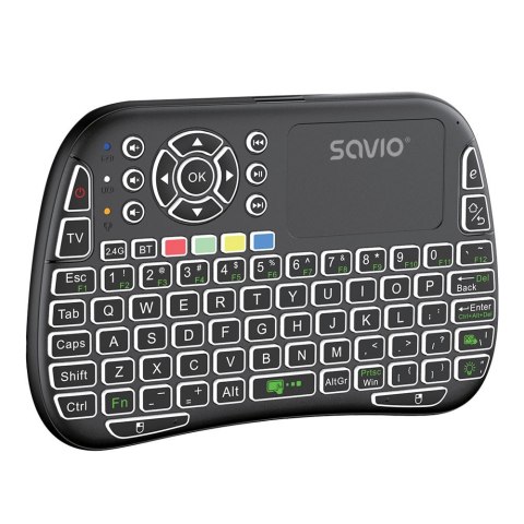Podświetlana klawiatura bezprzewodowa RGB BT + 2.4 GHz , TV Box, Smart TV, Konsole, PC, KW-04 Podświetlana klawiatura bezprzewodowa RGB BT + 2.4 GHz , TV Box, Smart TV, Konsole, PC, KW-04