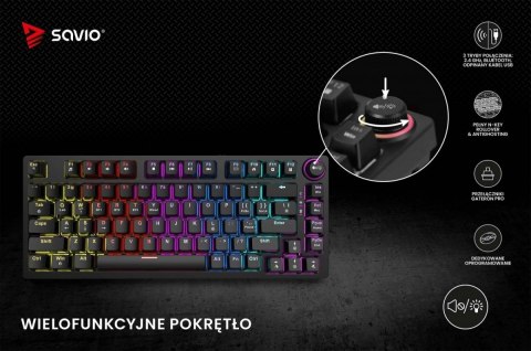 Klawiatura mechaniczna bezprzewodowa PHENIX Gateron Red Pro, ABS Klawiatura mechaniczna bezprzewodowa PHENIX Gateron Red Pro, ABS
