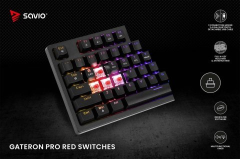 Klawiatura mechaniczna bezprzewodowa PHENIX Gateron Red Pro, ABS Klawiatura mechaniczna bezprzewodowa PHENIX Gateron Red Pro, ABS
