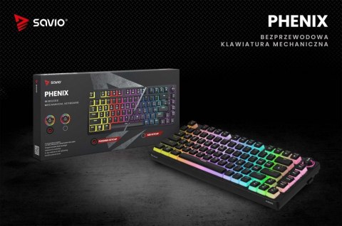 Klawiatura mechaniczna bezprzewodowa PHENIX, Gateron Yellow Pro, Pudding Klawiatura mechaniczna bezprzewodowa PHENIX, Gateron Yellow Pro, Pudding