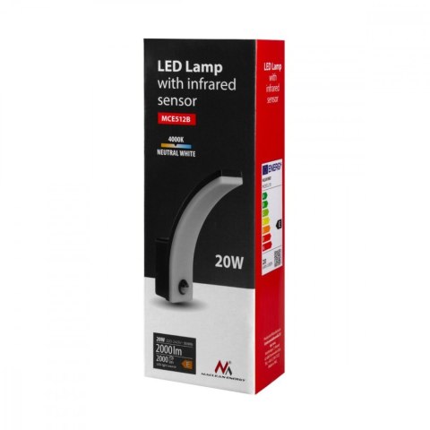 Lampa LED z czujnikiem ruchu MCE512 B Lampa LED z czujnikiem ruchu MCE512 B