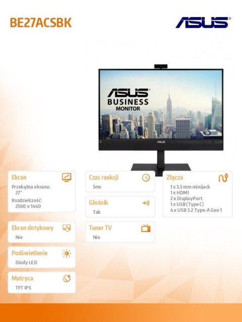 Monitor z kamerą 27 cali BE27ACSBK Monitor z kamerą 27 cali BE27ACSBK