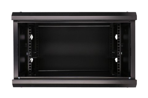 Szafka wisząca rack 6U 600x600 czarna szklane drzwi Szafka wisząca rack 6U 600x600 czarna szklane drzwi