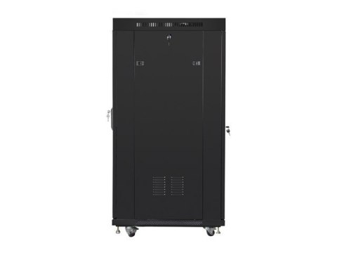 Szafa instalacyjna rack stojąca 19 27U 600x800 czarna, drzwi szklane LCD (Flat pack) Szafa instalacyjna rack stojąca 19 27U 600x800 czarna, drzwi szklane LCD (Flat pack)