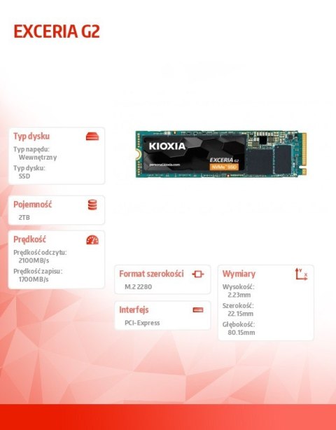 Dysk SSD Exceria G2 2TB NVMe