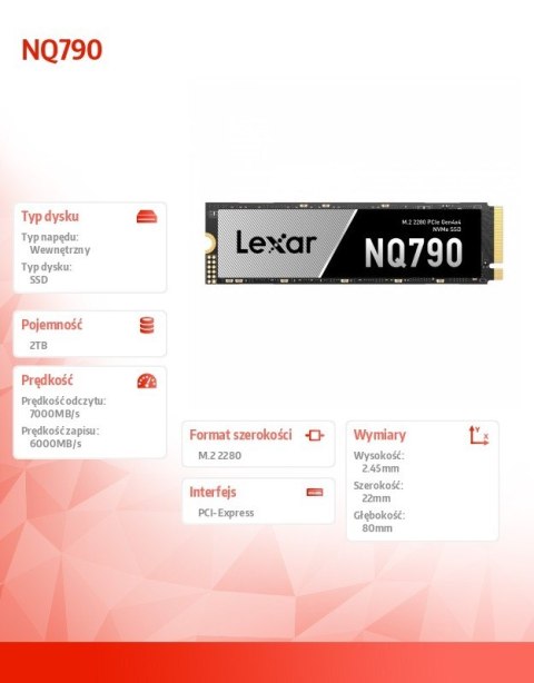 Dysk SSD NQ790 2TB NVMe 4x4 2280 7000/6000MB/s Dysk SSD NQ790 2TB NVMe 4x4 2280 7000/6000MB/s