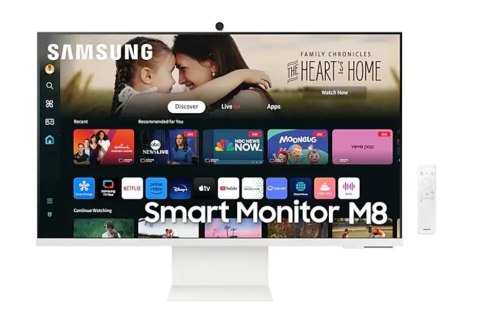 Monitor 32 cale SMART M80D VA 3840x2160 UHD 16:9 1xHDMI 1xUSB-C (65W) 2xUSB 2.0 4ms WiFi/BT HAS+PIV Webcam głośniki płaski biały Monitor 32 cale SMART M80D VA 3840x2160 UHD 16:9 1xHDMI 1xUSB-C (65W) 2xUSB 2.0 4ms WiFi/BT HAS+PIV Webcam głośniki płaski biały