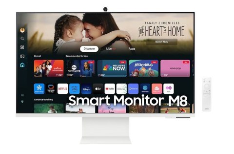 Monitor 32 cale SMART M80D VA 3840x2160 UHD 16:9 1xHDMI 1xUSB-C (65W) 2xUSB 2.0 4ms WiFi/BT HAS+PIV Webcam głośniki płaski biały Monitor 32 cale SMART M80D VA 3840x2160 UHD 16:9 1xHDMI 1xUSB-C (65W) 2xUSB 2.0 4ms WiFi/BT HAS+PIV Webcam głośniki płaski biały