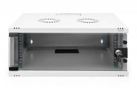 Szafa sieciowa wisząca 19" 4U, SOHO 241 x 540 x 400 mm, nośność 60kg, drzwi szyba, niezłożona, Szara Szafa sieciowa wisząca 19" 4U, SOHO 241 x 540 x 400 mm, nośność 60kg, drzwi szyba, niezłożona, Szara
