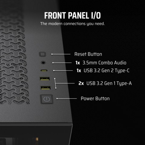 Obudowa 3500X TG Mid-Tower czarna