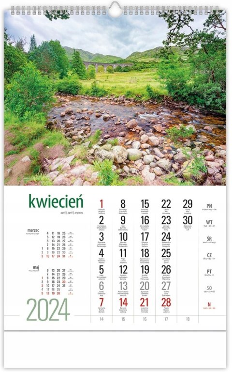 Kalendarz 13-planszowy B3 - KRAJOBRAZY (W2) 2025 TELEGRAPH Kalendarz 13-planszowy B3 - KRAJOBRAZY (W2) 2025 TELEGRAPH