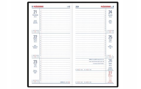 Kalendarz TENORIS notesowy N2 102x193mm 2025 TELEGRAPH Kalendarz TENORIS notesowy N2 102x193mm 2025 TELEGRAPH