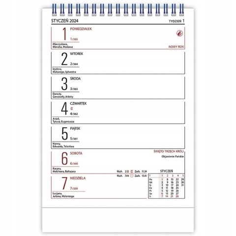 Kalendarz biurowy MERKURY H5 stojący pionowy 152x225mm 2025 TELEGRAPH Kalendarz biurowy MERKURY H5 stojący pionowy 152x225mm 2025 TELEGRAPH