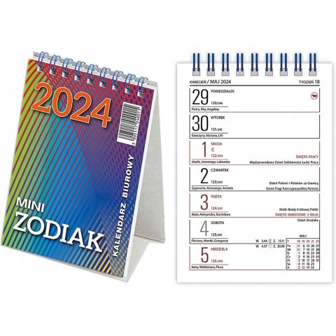 Kalendarz biurowy MINI ZODIAK H7 stojący pionowy 85x120mm 2025 TELEGRAPH Kalendarz biurowy MINI ZODIAK H7 stojący pionowy 85x120mm 2025 TELEGRAPH