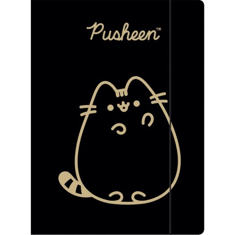 Teczka z gumką na dokumenty A4 300g Pusheen Gold UNIPAP Teczka z gumką na dokumenty A4 300g Pusheen Gold UNIPAP
