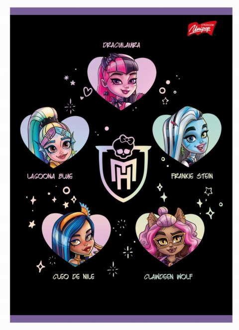 Zeszyt A5 32k 3linia kolorowa 70g MONSTER HIGH UNIPAP Zeszyt A5 32k 3linia kolorowa 70g MONSTER HIGH UNIPAP