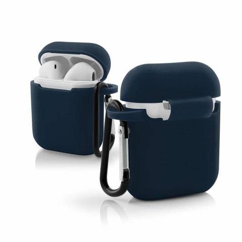 Etui na słuchawki do Apple AirPods I/II granatowy Etui na słuchawki do Apple AirPods I/II granatowy